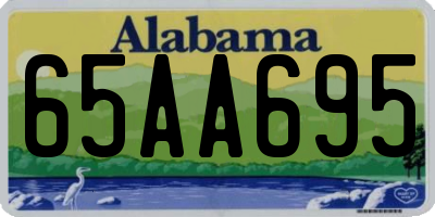 AL license plate 65AA695