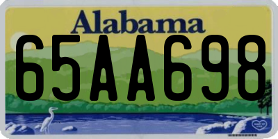 AL license plate 65AA698