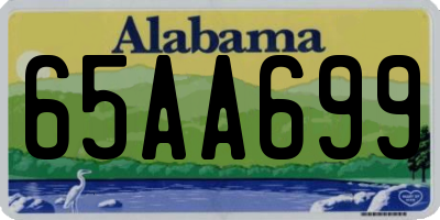 AL license plate 65AA699