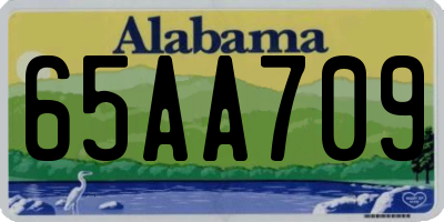 AL license plate 65AA709