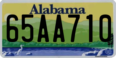 AL license plate 65AA710