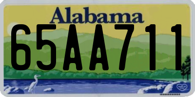 AL license plate 65AA711