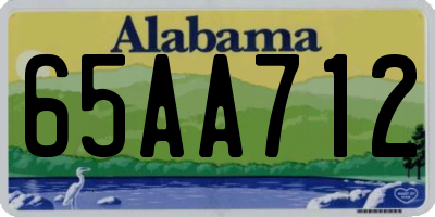 AL license plate 65AA712