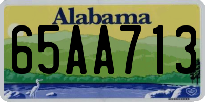AL license plate 65AA713