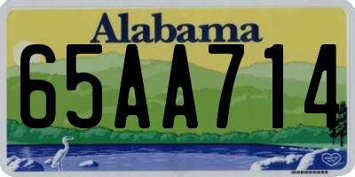 AL license plate 65AA714