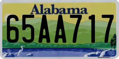 AL license plate 65AA717