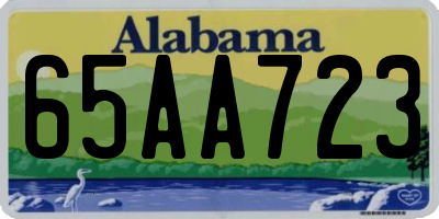AL license plate 65AA723