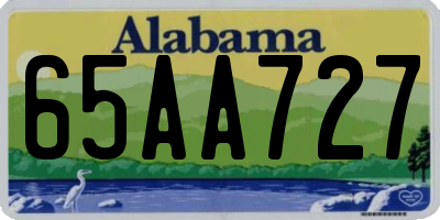 AL license plate 65AA727