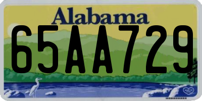 AL license plate 65AA729