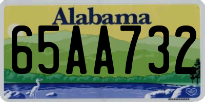 AL license plate 65AA732