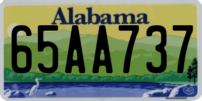 AL license plate 65AA737