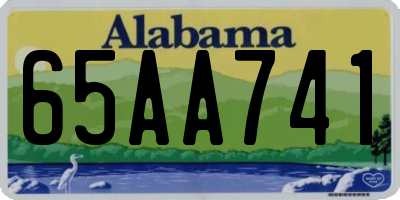 AL license plate 65AA741