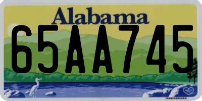 AL license plate 65AA745