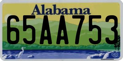 AL license plate 65AA753
