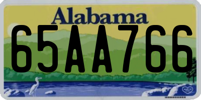 AL license plate 65AA766