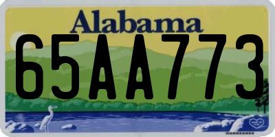 AL license plate 65AA773