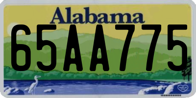 AL license plate 65AA775