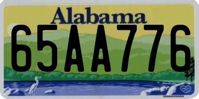 AL license plate 65AA776