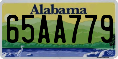 AL license plate 65AA779