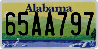 AL license plate 65AA797