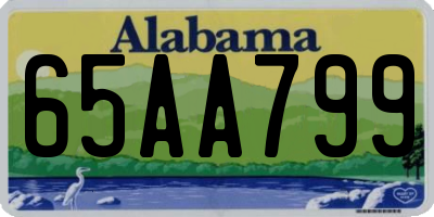 AL license plate 65AA799