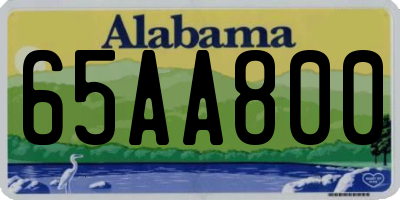AL license plate 65AA800