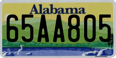 AL license plate 65AA805