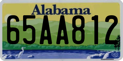 AL license plate 65AA812