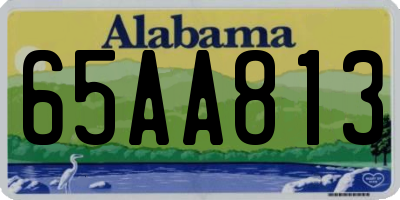 AL license plate 65AA813