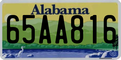 AL license plate 65AA816