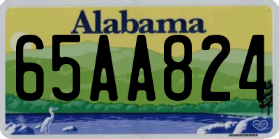 AL license plate 65AA824