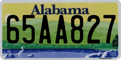 AL license plate 65AA827