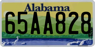AL license plate 65AA828