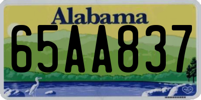 AL license plate 65AA837