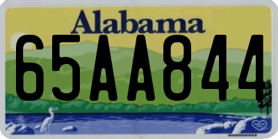 AL license plate 65AA844