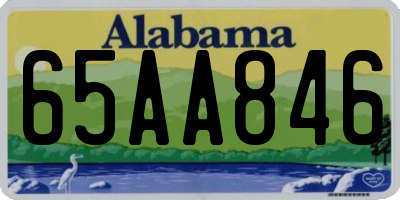 AL license plate 65AA846