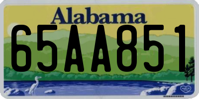 AL license plate 65AA851