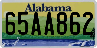 AL license plate 65AA862