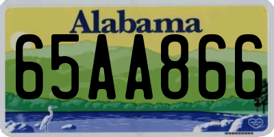 AL license plate 65AA866
