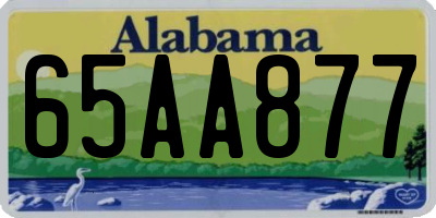 AL license plate 65AA877