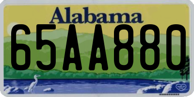 AL license plate 65AA880