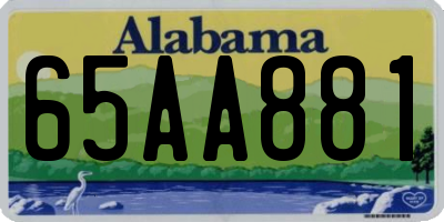 AL license plate 65AA881