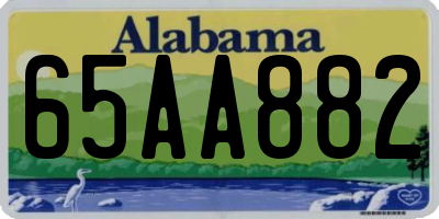 AL license plate 65AA882