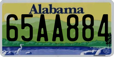 AL license plate 65AA884