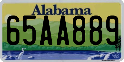 AL license plate 65AA889