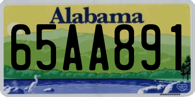 AL license plate 65AA891