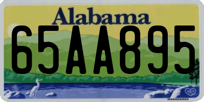 AL license plate 65AA895