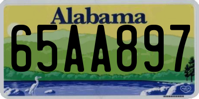 AL license plate 65AA897