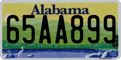 AL license plate 65AA899
