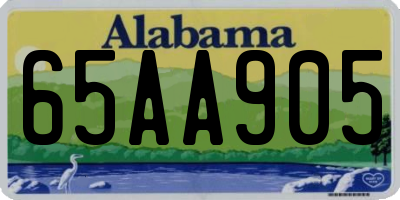 AL license plate 65AA905